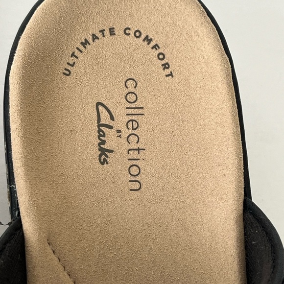 NEW Clarks Leisa Emily leather slip on sandals black 9 - Picture 11 of 12